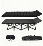 Black outdoor camping bed with mat and handbag, heavy-duty outdoor bed 33393894