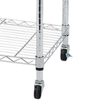 5-Tier NSF Heavy Duty Adjustable Storage Metal Rack with Wheels & Shelf Liners Ideal for Garage, 27377485