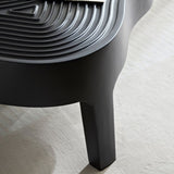 47.24''Fiberglass Clound Coffee Table for Living Room,Matte Black Relief Table front of the Sofa, W2582P214811