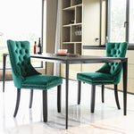 ZUN Modern, High-end Tufted Solid Wood Contemporary Velvet Upholstered Dining Chair with Wood Legs 06377325