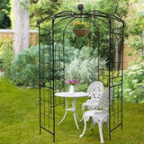 Metal Garden Arch Iron Garden Arbors Gazebo Dia81.3'' x 114.2'' High Birdcage Shape Pergola Pavilion W158681123