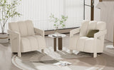 U-Can 26.3'' Modern Minimalist Leisure Armchair, Armchair with L-shaped Armrests and Polyester N724P256551A