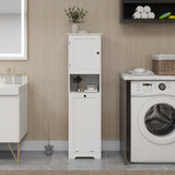 ZUN One-Compartment One-Door Tilt-Out Laundry Sorter Cabinet - White W1120P146256