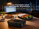 Banned for Amazon 90W Car Electric Heating Lunch Box, 12V/24V/110V Portable Food Warmer, Black 35603882