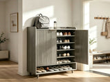 ()2 Cabinet Doors with Top Railing and 1 Row of Shelves for Shoe Cabinets 54853335