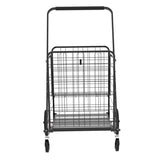 Bigger Super Jumbo Shopping Cart,Grocery Cart on Wheels, Foldable Utility Shopping Carts with Double W1961P290529