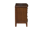 ZUN Dark Cherry Finish 1pc Nightstand of 3x Drawers Satin Nickel Tone Knobs Transitional Style Bedroom B01162463