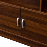 70.87" Tall Bookshelf with 10 Cubes and 3 Doors, 4-Tier Bookshelf, Open Shelf Bookcase with Cabinet, W331P257393