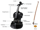 Full Size 4/4 Violin Set for Adults Beginners Students with Hard Case,Violin 12531694