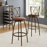 ZUN 2 Piece Bar Stools, Bar Chairs, Brown Bar Stools,Country Style Industrial,Easy to Assemble, with W2167P168730