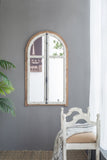 27.5" x 3" x 48" Arch Wood Wall Mirror W2078P153999