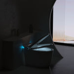 ZUN Smart Toilet with Voice Control and Bubble Shield, Heated Bidet Seat, Portable toilet with bidet W1872P209921