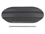 15" Oval Black Aluminum Half Finned Air Cleaner Assembly Fits for Chevy Ford Mopar 06143711