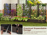 Set of 2 Rustic Style Trellis Planter, Raised Garden Bed Indoor Outdoor Planting Box for Vegetables 60644550