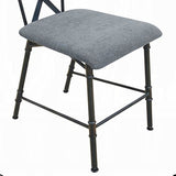 Antique Oak and Sandy Grey Office Chair with Metal Leg B062P209146