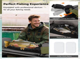 350lbs Inflatable Fishing Float Tube - 2 Air Chambers, Rod HolderFish Ruler, GreenGray 03732199