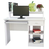 ZUN General Style Modern E1 15MM Chipboard Computer Desk White 79137938