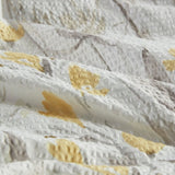 5 Piece Seersucker Comforter Set with Throw Pillows Yellow Full/Queen B035P148356