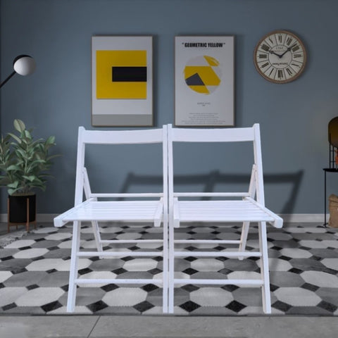FOLDING CHAIR-2/S, FOLDABLE STYLE -WHITE W49553508