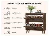 Medieval Modern Independent Shoe, 23.62-inch Walnut Shoe Storage,, Fence Shoe W1706P372249