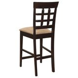 Beige and Cappuccino Upholstered Counter Height Stools B062P153489