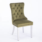 ZUN Nikki Collection Modern, High-end Tufted Solid Wood Contemporary Velvet Upholstered Dining Chair W1143P151488