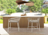 Maiden 27" Set of 2 Patio Counter Stool, Beige Axroma Olefin B2719P245994