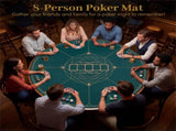 55" Round Foldable Poker Table Top Mat Non-Slip Rubber Base, Portable Casino-Grade Poker Mat 28119801