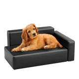 ZUN Modern Dog Sofa PU Leather Sturdy Dog Couch for Small Medium Dogs Waterproof Pet Sofa for Cats 17639659