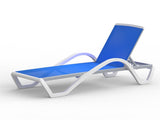 Patio Chaise Lounge Adjustable Aluminum Pool Lounge Chairs with Arm All Weather Pool Chairs for W1859109675