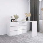 ZUN Extended Desktop 6 Drawers Chest of Drawer without Handle White Color Vanity W2139134917