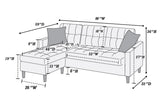 Chocolate Polyfiber Sectional Sofa Living Room Furniture Reversible Chaise Couch Pillows Tufted Back B011127927