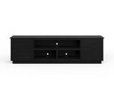 ZUN 89 inch TV Stand for TVs up to 100 inches, No Assembly Required, Black Finish B108P255354