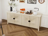4 Door Sideboard ,Carved Sideboard Buffet Cabinet With Storage ,Modern Coffee Bar Cabinet With W688P225254
