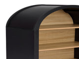 4-Tier Black Arched Bookshelf, 43" Tall Arched Bookcase with Storage Shelves W3123P333683