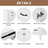 36" Bathroom Vanity without Sink, Cabinet Base Only, Bathroom Cabinet with Drawers, Solid Frame and WF296707AAK