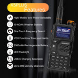 BAOFENG K5PLUS 10w Ham Radio Long Range Portable Handheld Walkie Talkies Long 42342344