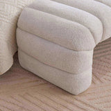 69.7"Wide Modern Upholstered Armless Bed Bench, Channel Tufted Couch Daybed Chaise, Chenille Ottoman W3098P308771