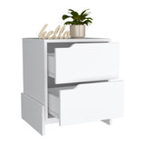 Luss Nightstand, Bedside Table with 2-Drawers B070P188859
