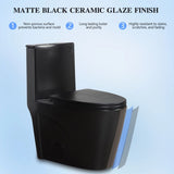 Dual-Flush One Piece Toilet 1.1/1.60 GPF, Water-Saving Elongated Comfort Height Floor Mounted, Soft W1573P143501