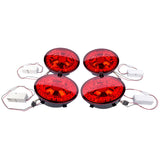 4Pcs LED Tail Lights Brake Lights RED Lens Fit for Chevy Corvette C6 Coupe 2005-2013 2801188 78390892