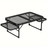 ZUN Outdoor Folding Picnic Table Grill Camping Table, 4-6 Person Portable Roll up Aluminum Table,Quick 63494963