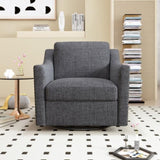 360 Degree Swivel Armchair Cotton linen skin-friendly fabric Ergonomic design Brass nail decorative W2113P168569