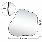 Cloud-Shaped Metal Accent Wall Mirror W3207P286023