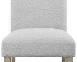 Contemporary Full Back Upholstered Dining Side Chair 2pc Set Gray Standard Height Dining Room Wooden B011P197714