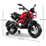 ZUN Electric Motorcycle for Kids, kids ride on motorcycle, 12V Electric Dirt Bike with Training Wheels, W1760P160464