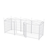 ZUN Dog Playpen Indoor 32 inch 8 Panels Metal Dog Pen Pet Dog Fence Outdoor Exercise Pen with Doors, W368P234001