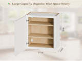 Maximize Small Space-21"Solid Wood Shaker Cabinet.Features soft-close door,2 adjustable W5662P465990