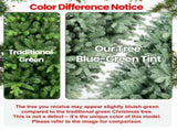 Artificial 4ft Blue green Tint Christmas Tree with 475 PE/PVC Mixed Branch Tips, memory wireiron 72738893