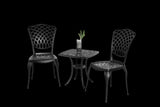 ZUN Bistro Set 3 Piece Rustproof Cast Aluminum Patio Furniture Sets 2 Chairs and 1 Round Table Outdoor, W640P251292